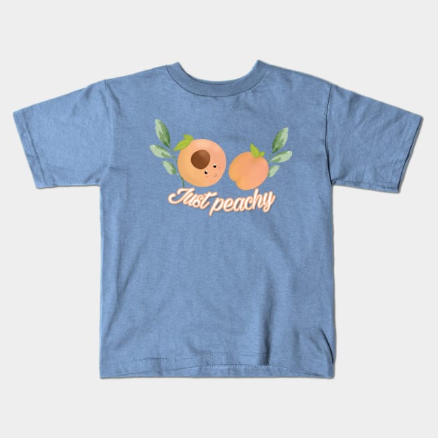 Just peachy design Kids T-Shirt by Mydrawingsz